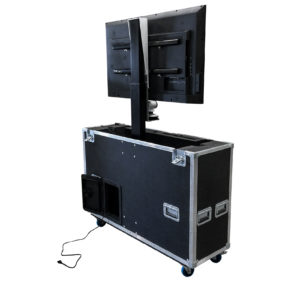 Case for LCD / Plasma TV with electric lift