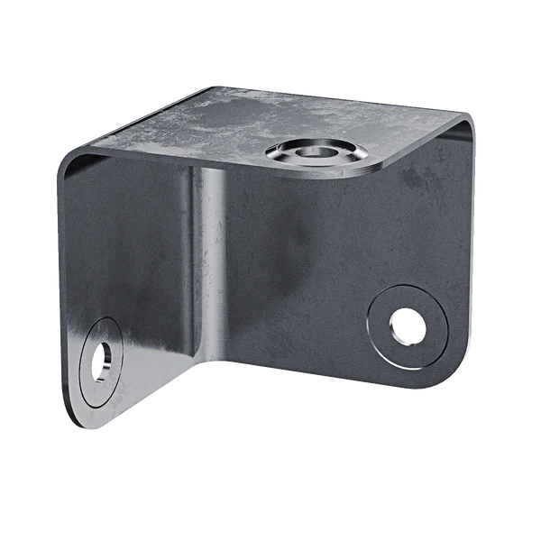 Coin 1/4&Prime; plat (avec protecteur de rivet)