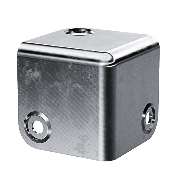 Coin 1/4&Prime; plat (avec protecteur de rivet) | Code : 002-1204800