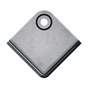 Coin 1/4&Prime; plat (avec protecteur de rivet)