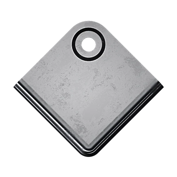 Coin 1/4&Prime; plat (avec protecteur de rivet)