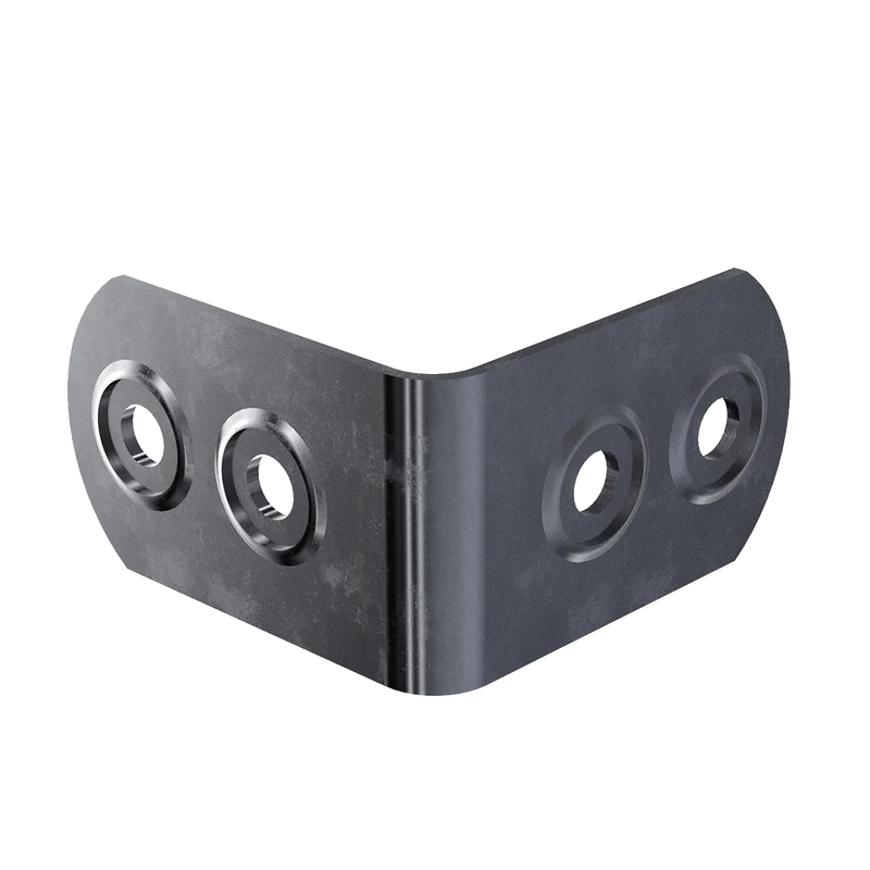 ÉQUERRE STD 1/4&Prime; 4 TROUS 1703 ZN