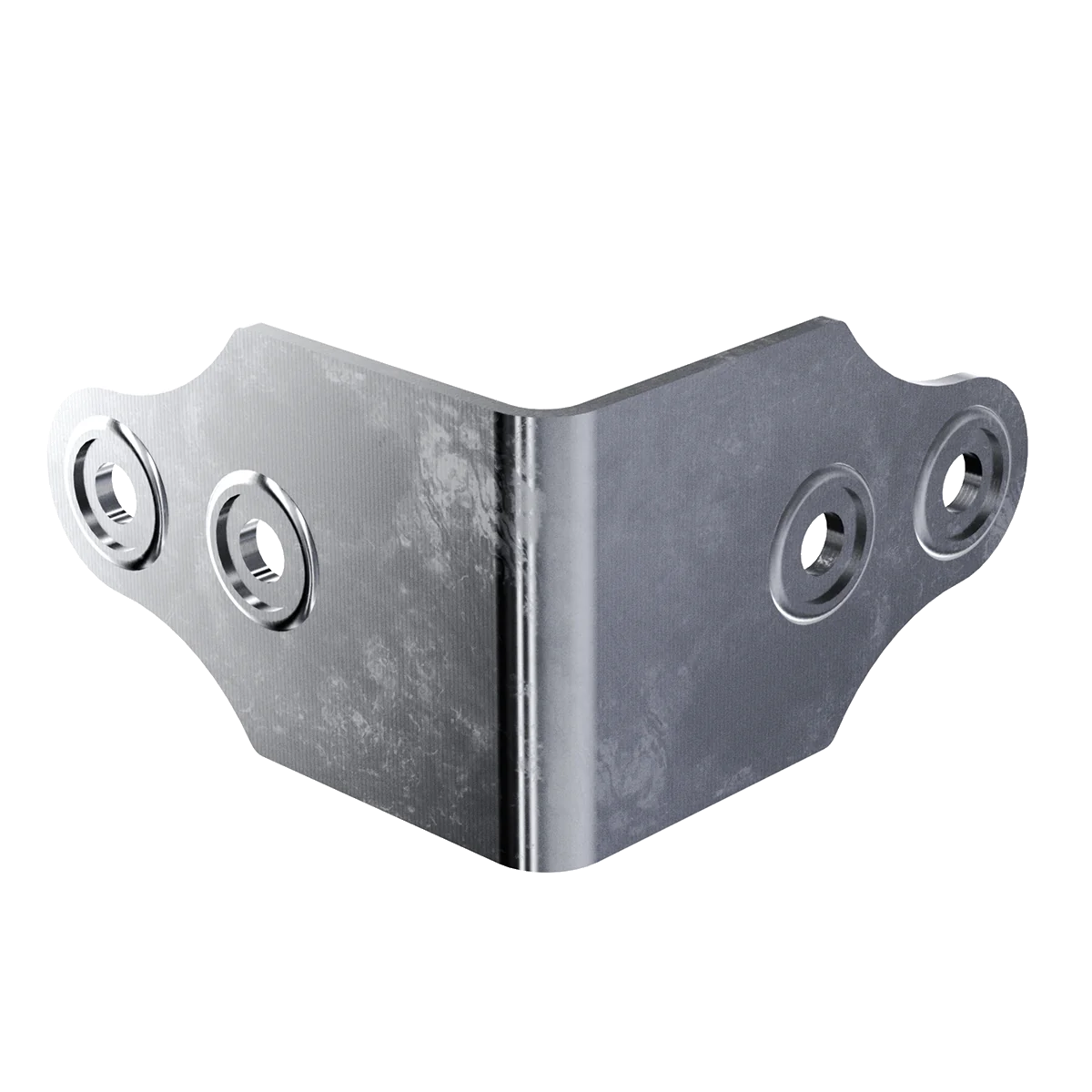 ÉQUERRE STD 1/2&Prime; 4 TROUS 1722 ZN