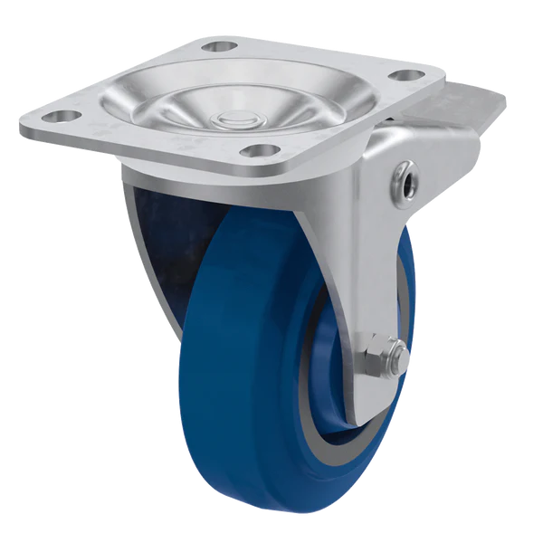 Roue bleu 4&Prime; avec frein