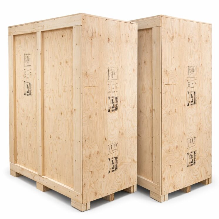 Caisses en bois sur mesure conformes aux exigences d’expédition