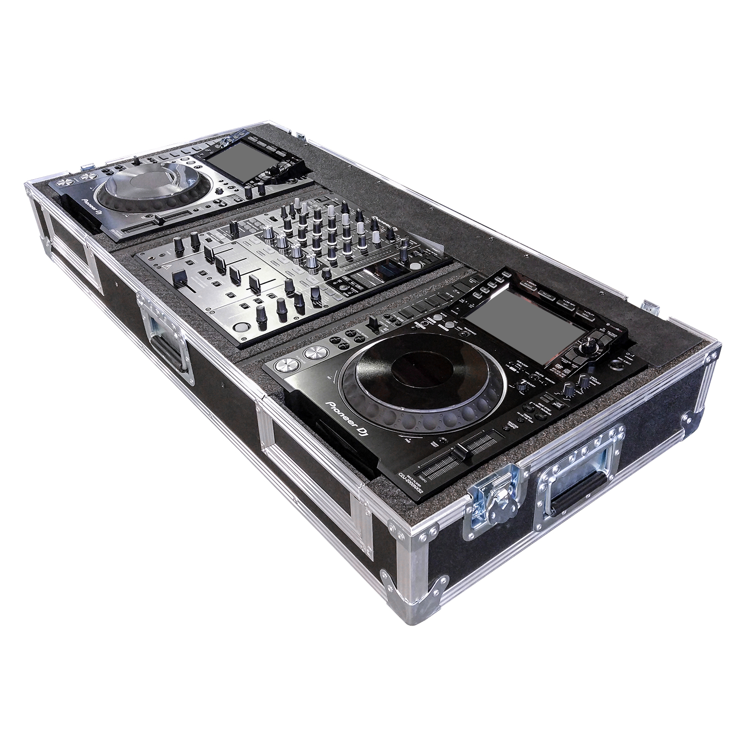 Coffre pour (2) CDJ-2000NXS2 et (1) DJM-900NXS2 de Pioneer