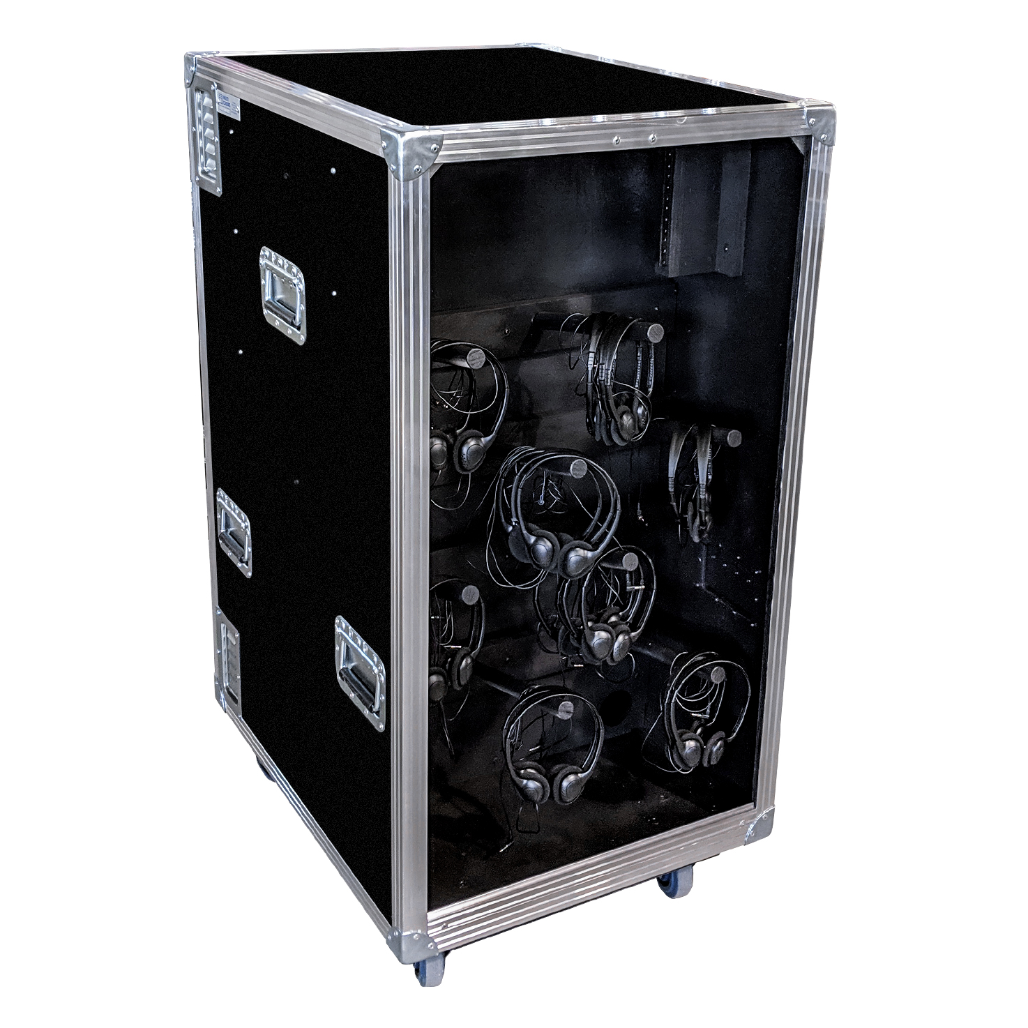 Coffre pour matériel audio de traduction simultanée