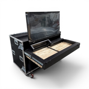 Coffre de transport pour régie vidéo avec aiguilleur Ross TD2S