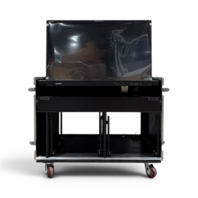 Coffre de transport pour régie vidéo avec aiguilleur Ross TD2S