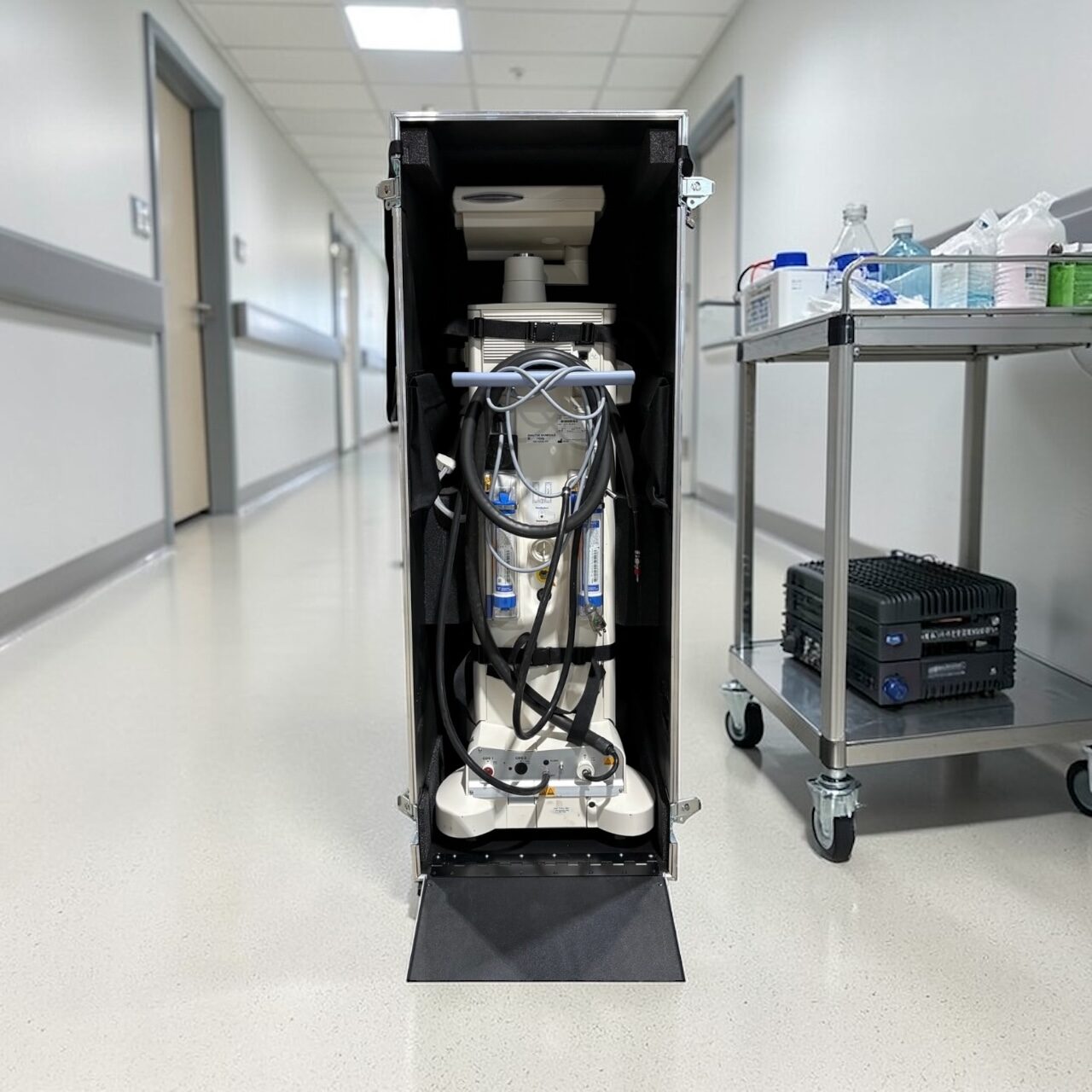 Coffre à rampe pour machine de dyalise